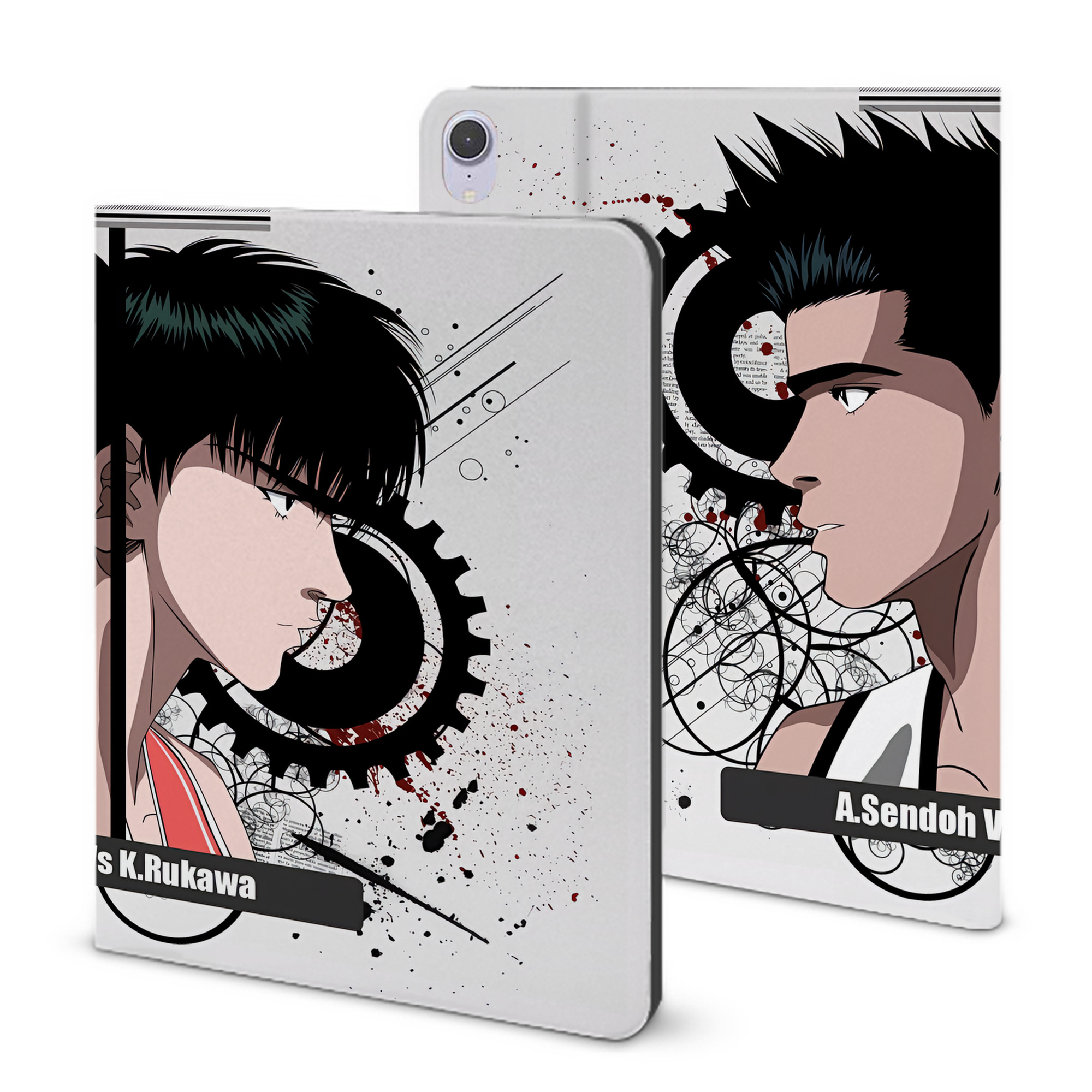 （画像用） SLAM DUNK／スラムダンク IPad ケース ブック型 PUレザー TPU 耐衝撃 軽量 薄型 ペン収納なし 全面保護 IPad 各モデル対応